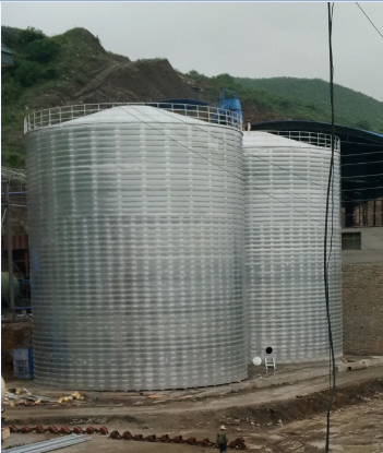 延川粮食钢板仓的安装全过程不用热焊接